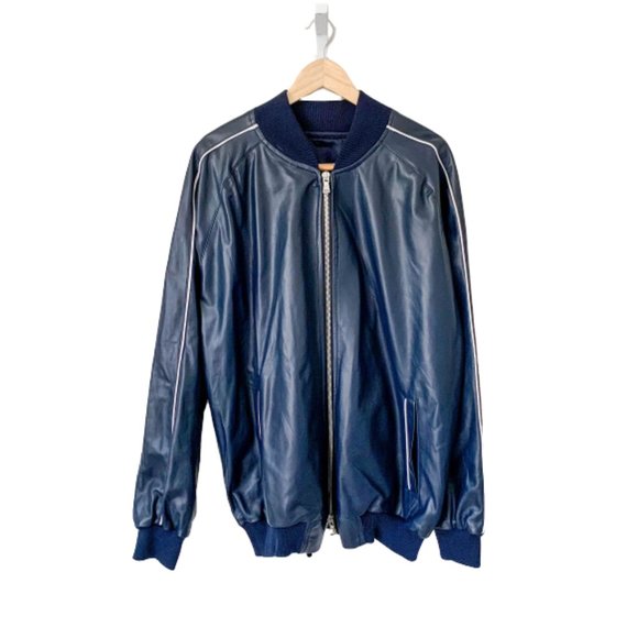 Other - Custom Navy Leather Jacket